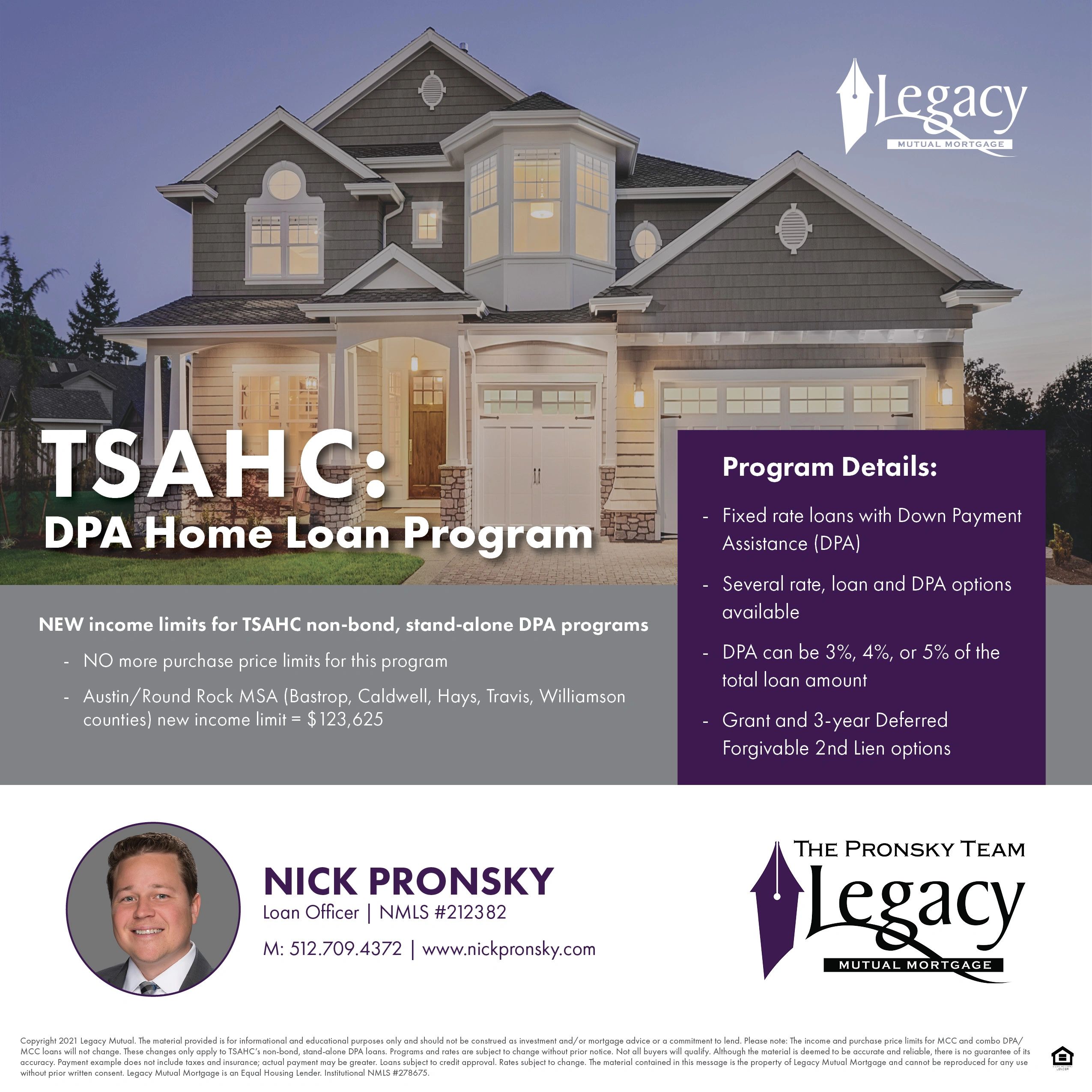 TSAHC DPA updates limits, drops purchase price limits